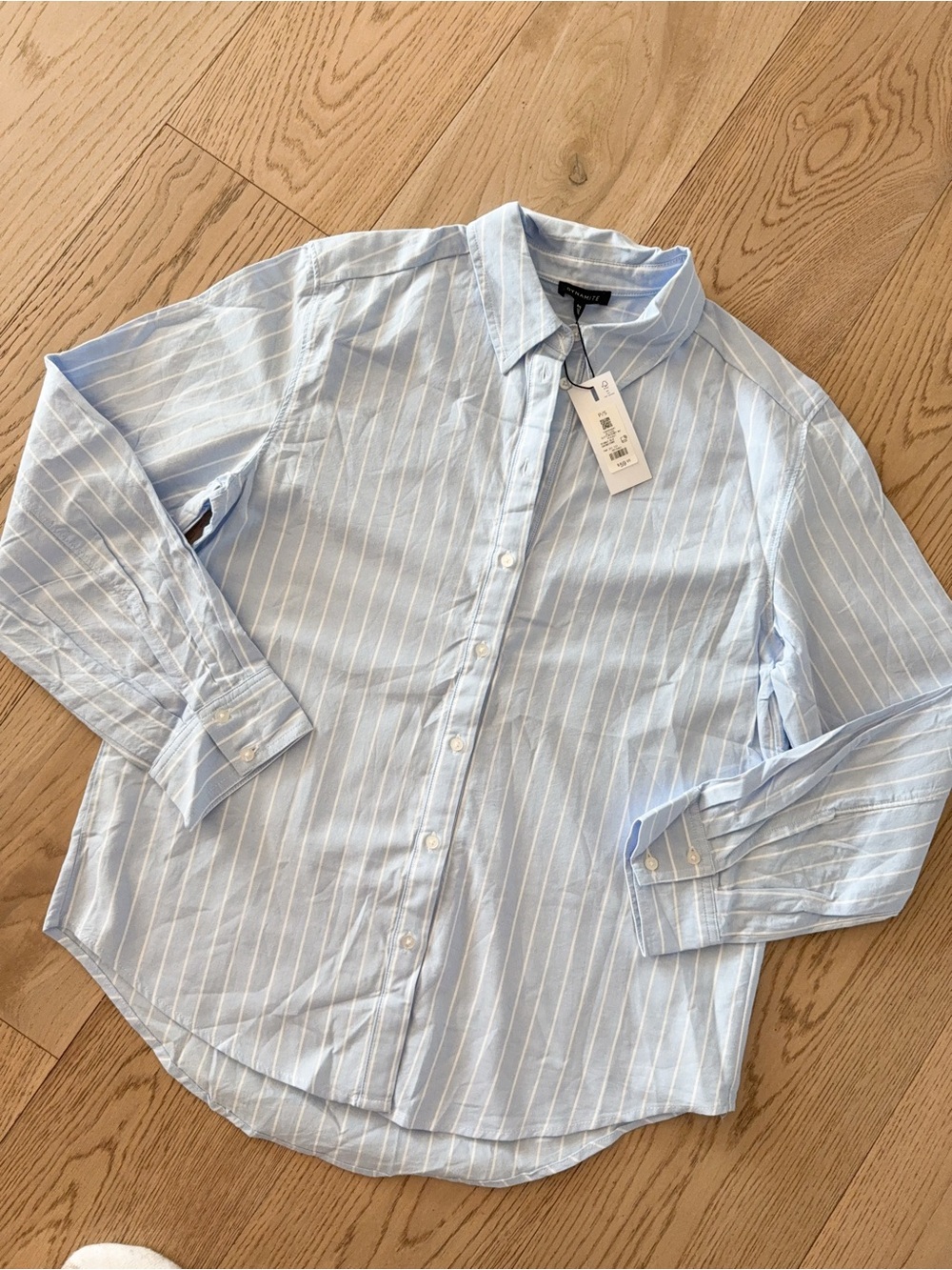 NWT 100096841 Dynamite sutton shirt w pocket Oxford blue S
